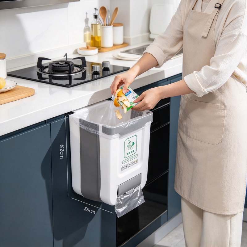 Commercial Kitchen Bin - Cubo de basura plegable de 10