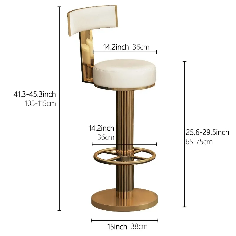 Commercial Kitchen And Bar - Sillas de Bar Giratorias Ajustables en