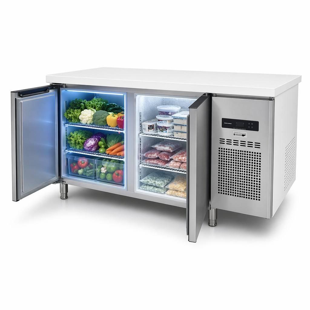 Encimera refrigerada de acero  - Commercial Kitchen Worktops reseña y precio