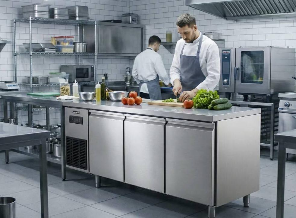 Encimera refrigerada de acero  - Commercial Kitchen Worktops reseña y precio