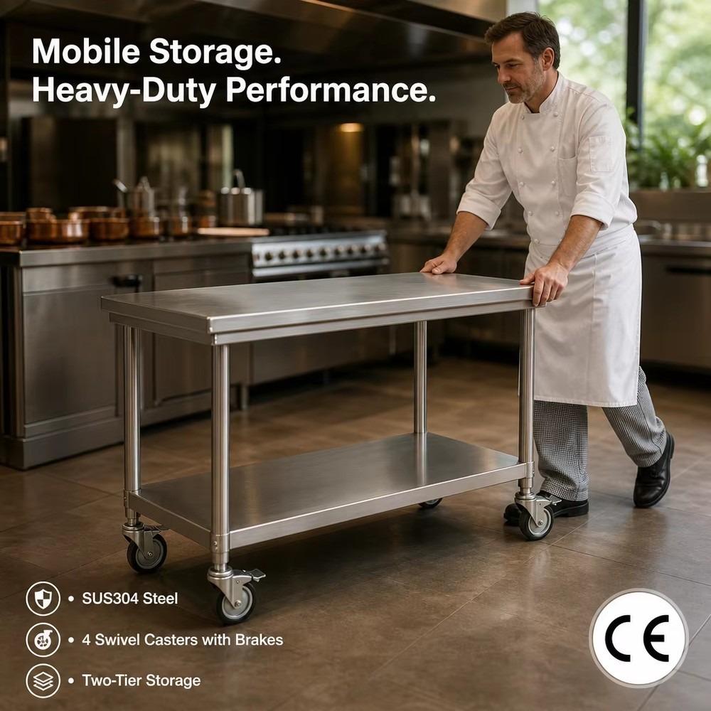 Fregadero Doble de Acero Inoxi - Commercial Kitchen Worktops reseña y precio